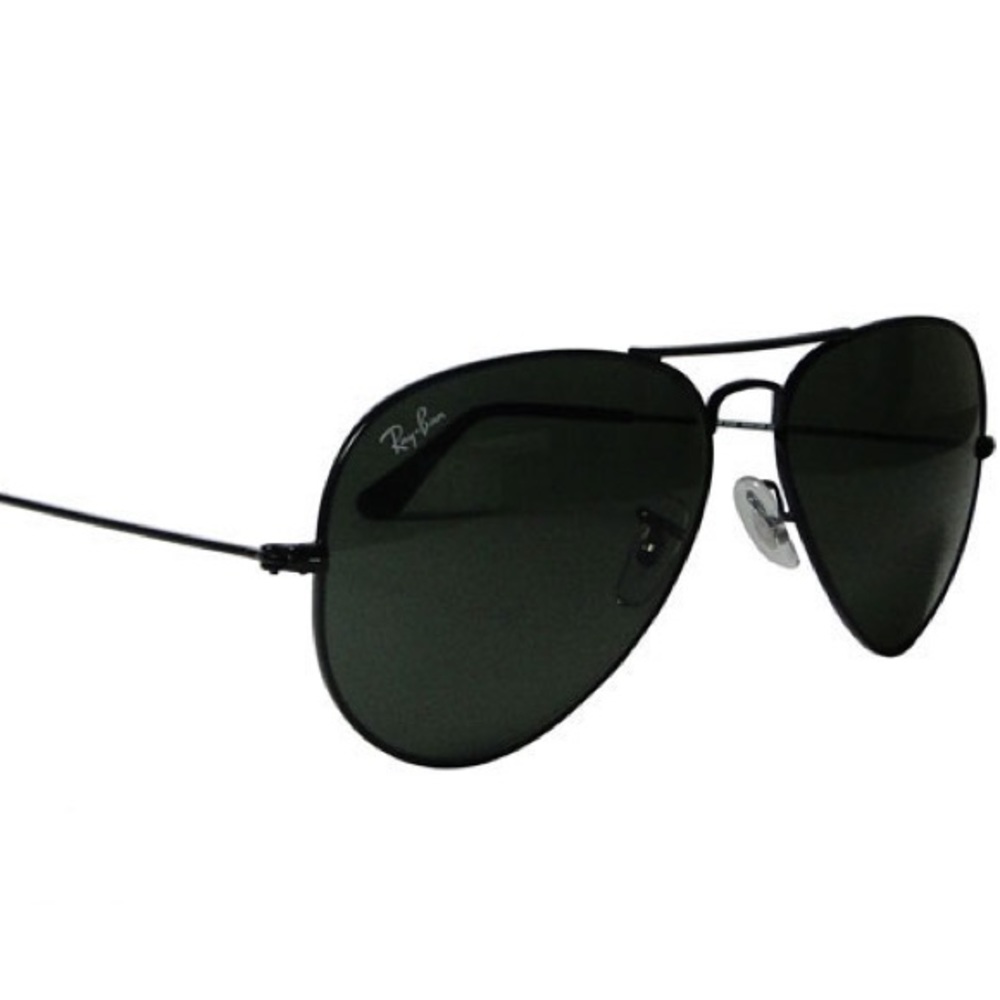 RAY BAN Total Black Aviators in size Large Metal 🕶️